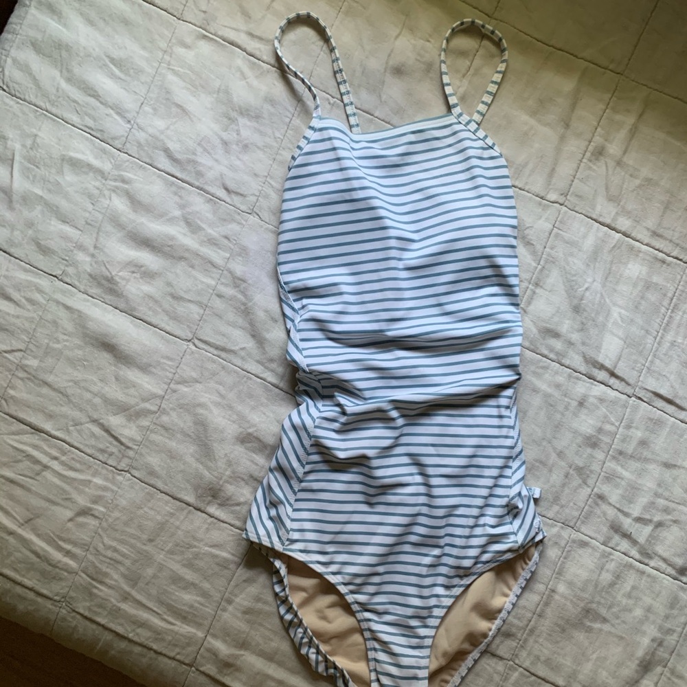 Albion Fit Striped Swimsuit